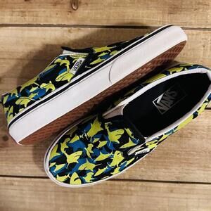 VANS Classic Slip-On 'Sharks' SK8  Shoe- Youth Size 3.0